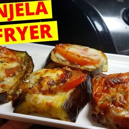 Receita de Berinjela Recheada na Air Fryer