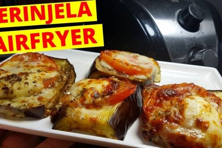 Receita de Berinjela Recheada na Air Fryer