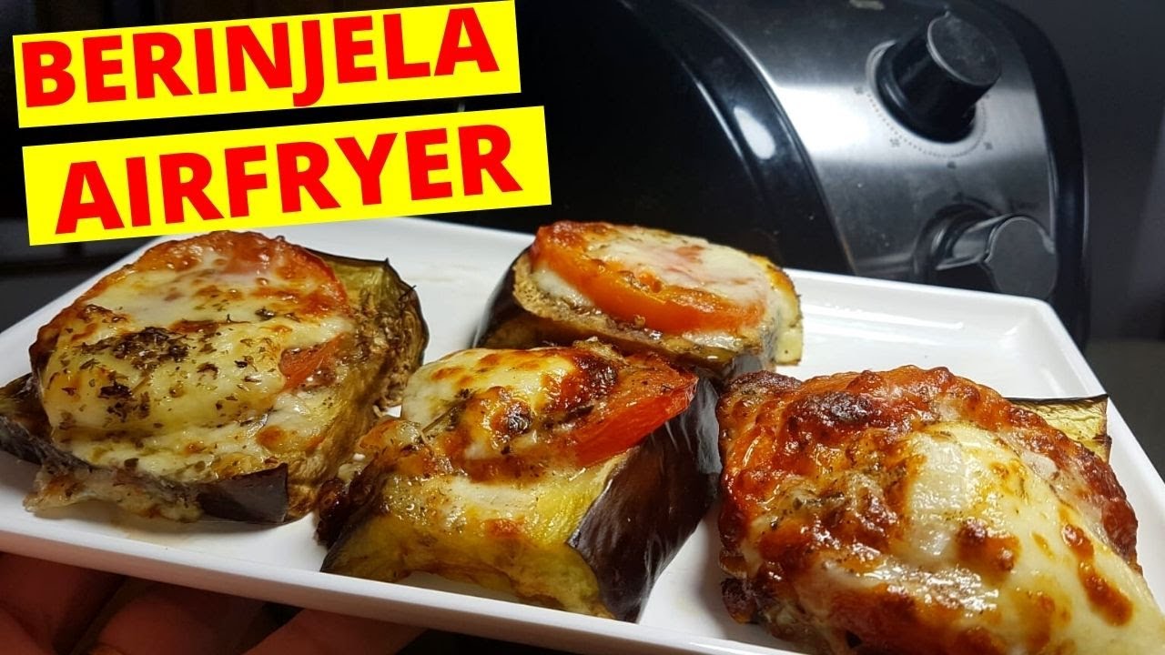 Receita de Berinjela Recheada na Air Fryer