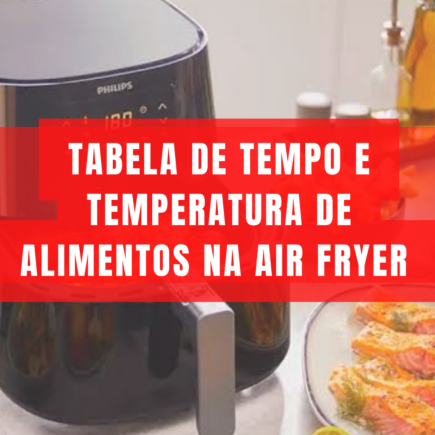 tabela tempo airfryer