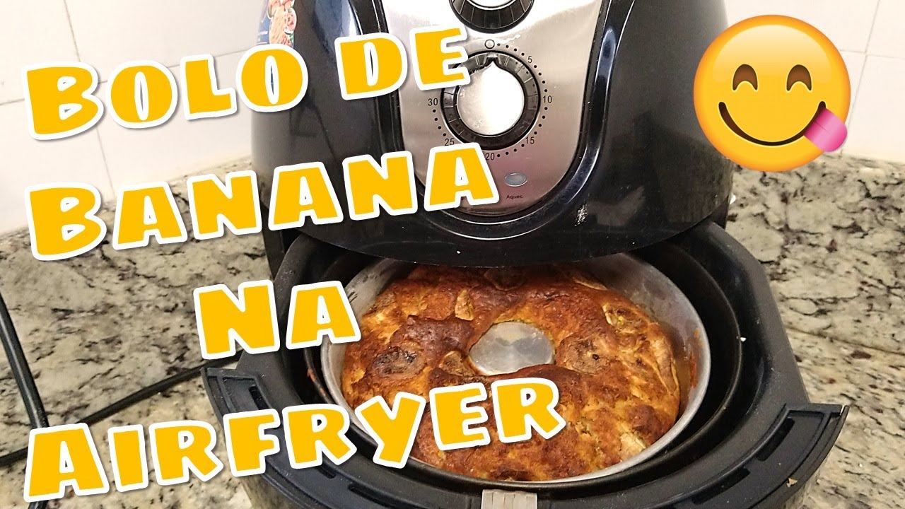 Receita de Bolo de Banana na Air Fryer – Fica pronto em 20 minutos!!!!