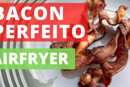 Bacon na Air Fryer sequinho e fica pronto em minutos!!