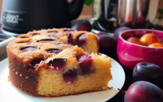 Bolo de ameixa air fryer