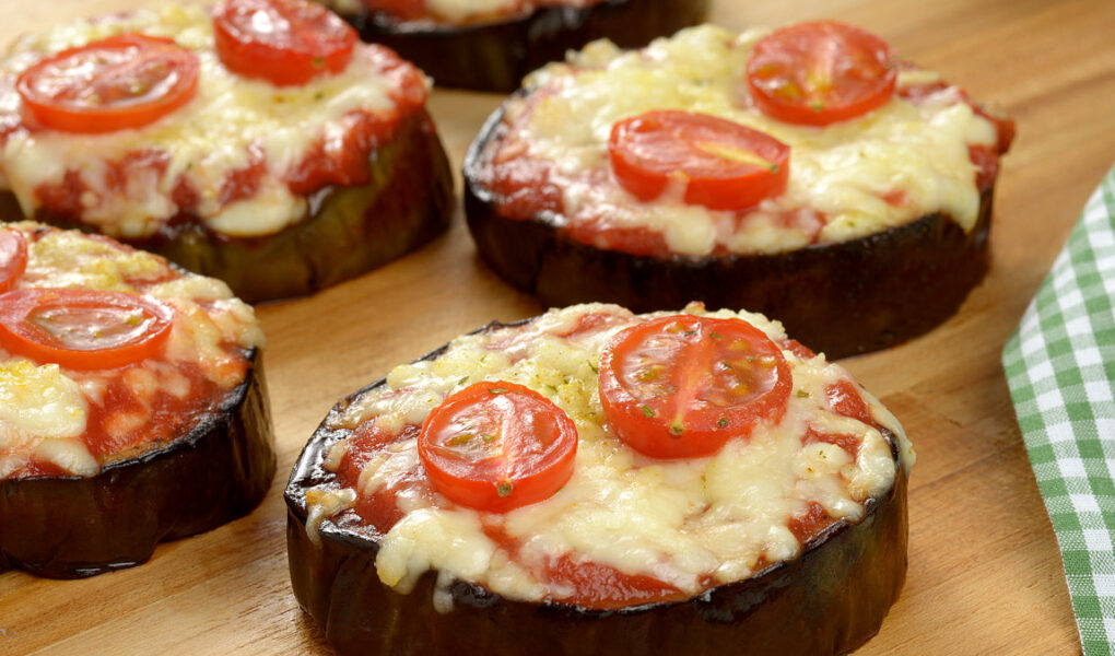 Receita de Mini Pizzas de Berinjela na Air Fryer