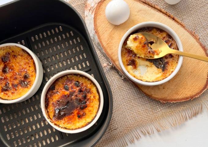 Receita de Creme Brulée na Air Fryer