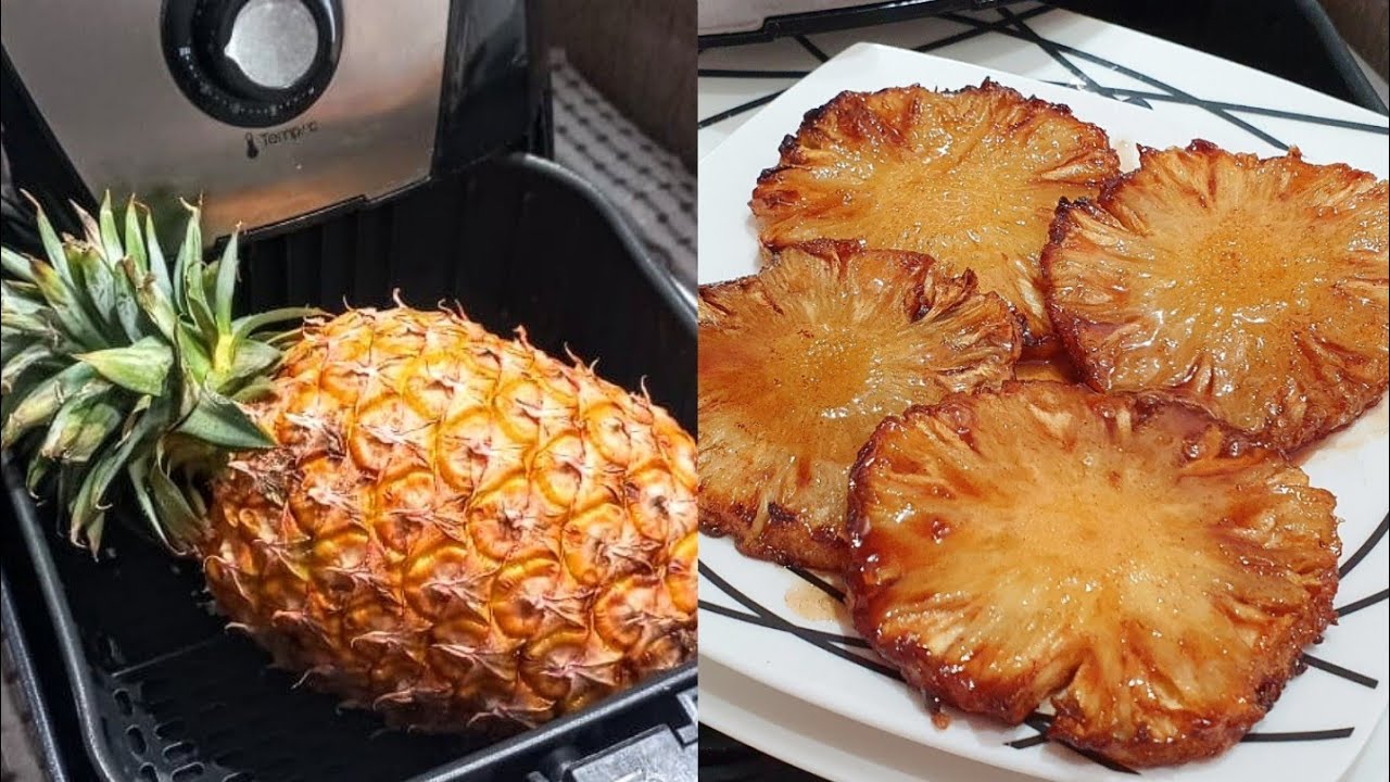 Receita de Abacaxi Assado na Air Fryer