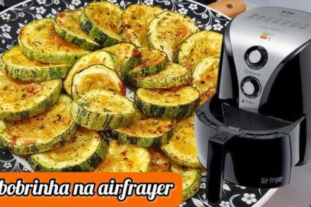 Receita de Abobrinha Assada na Air Fryer