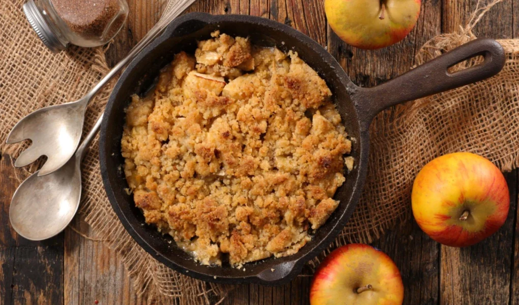 Receita de Crumble de Maçã na Air Fryer