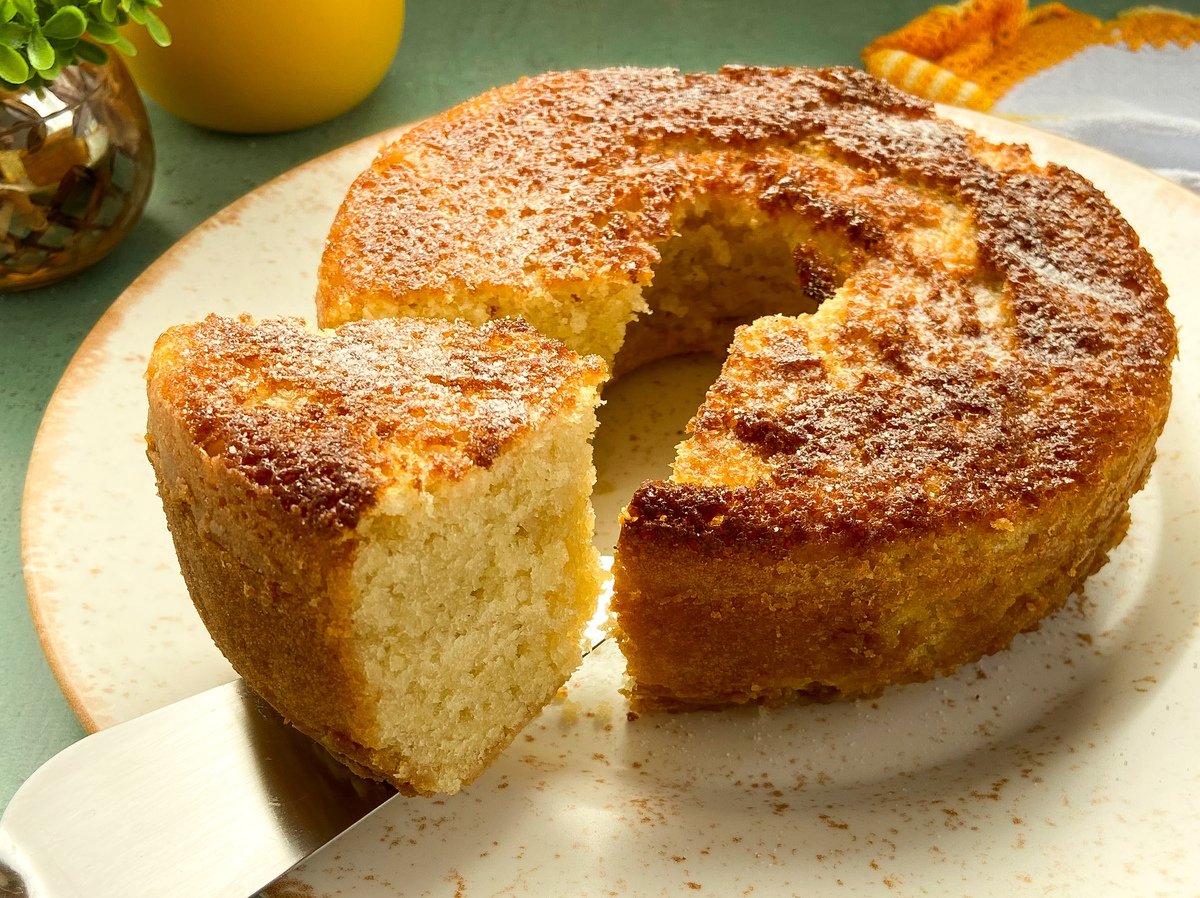 Receita de Bolo de Baunilha na Air Fryer