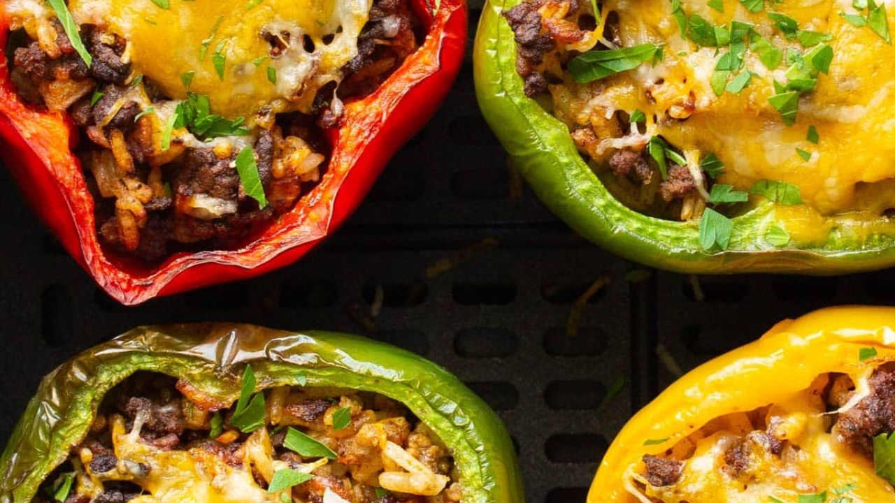 Receita de Pimentão Recheado na Air Fryer