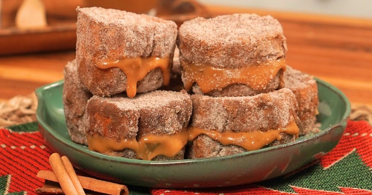 Receita de Rabanada Recheada na Air Fryer