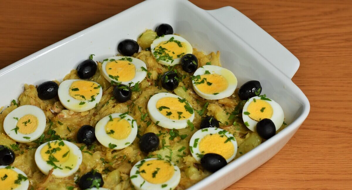 Receita de Bacalhau a Gomes de Sá na Air Fryer