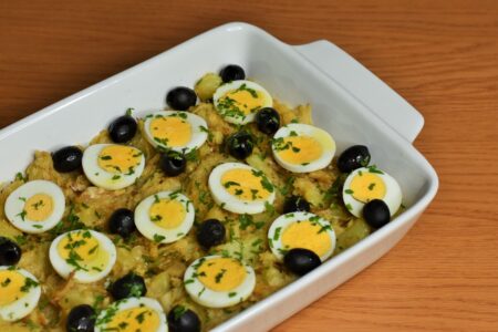 Receita de Bacalhau a Gomes de Sá na Air Fryer