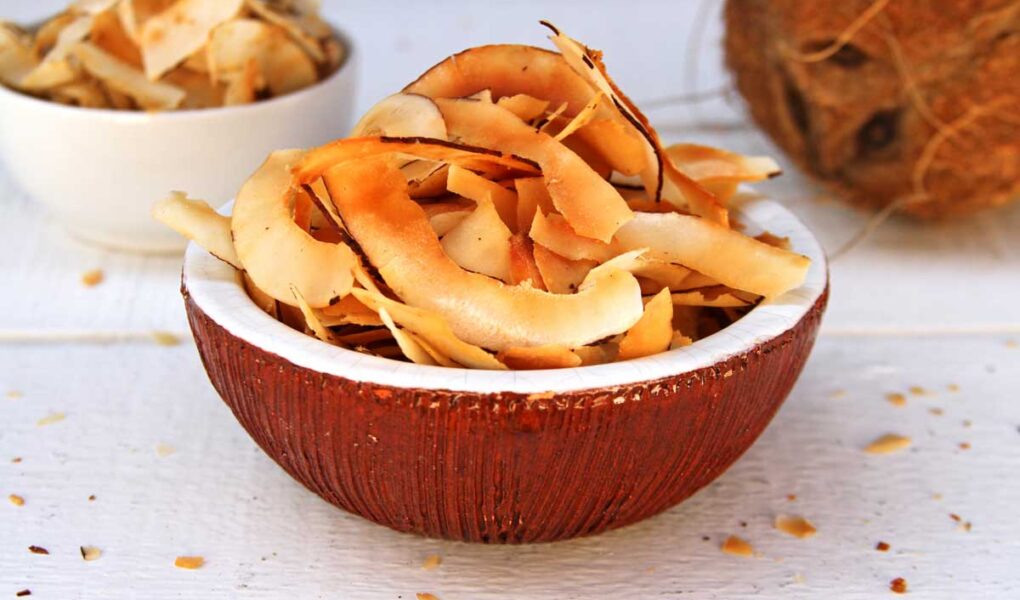 Receita de Chips de Coco na Air Fryer