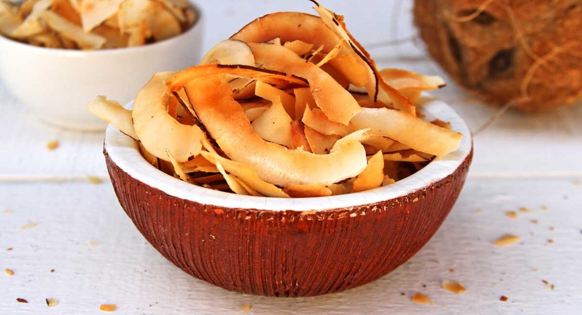 Receita de Chips de Coco na Air Fryer
