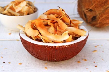 Receita de Chips de Coco na Air Fryer