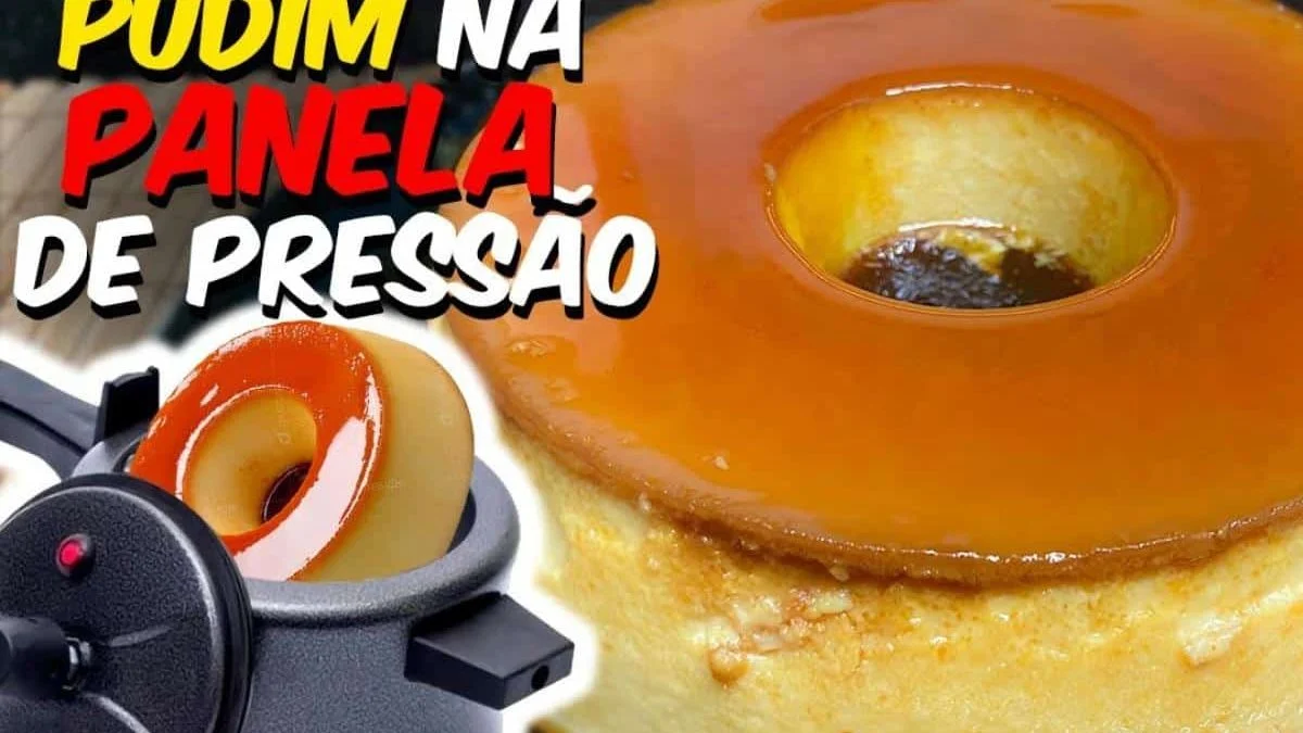 Receita de Pudim de Panela de Pressão – PRONTO EM 5 MINUTOS!!!
