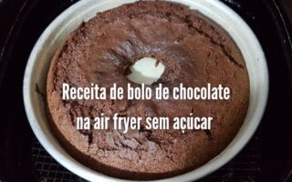 Receita de Bolo de Chocolate na Air Fryer - Não leva açúcar!!!!