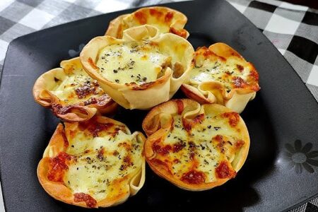 Receita de Cestinha de Massa de Pastel na Air Fryer